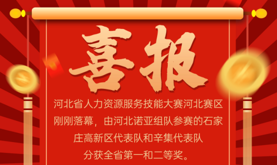 喜報！河北省人力資源服務(wù)大賽，諾亞兩支代表隊獲一、二等獎！